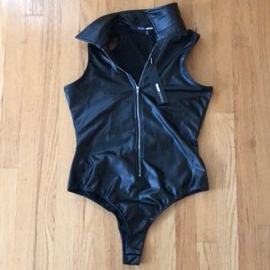 Fashion Nova Biker baddie, sleeveless bodysuit, size, XL